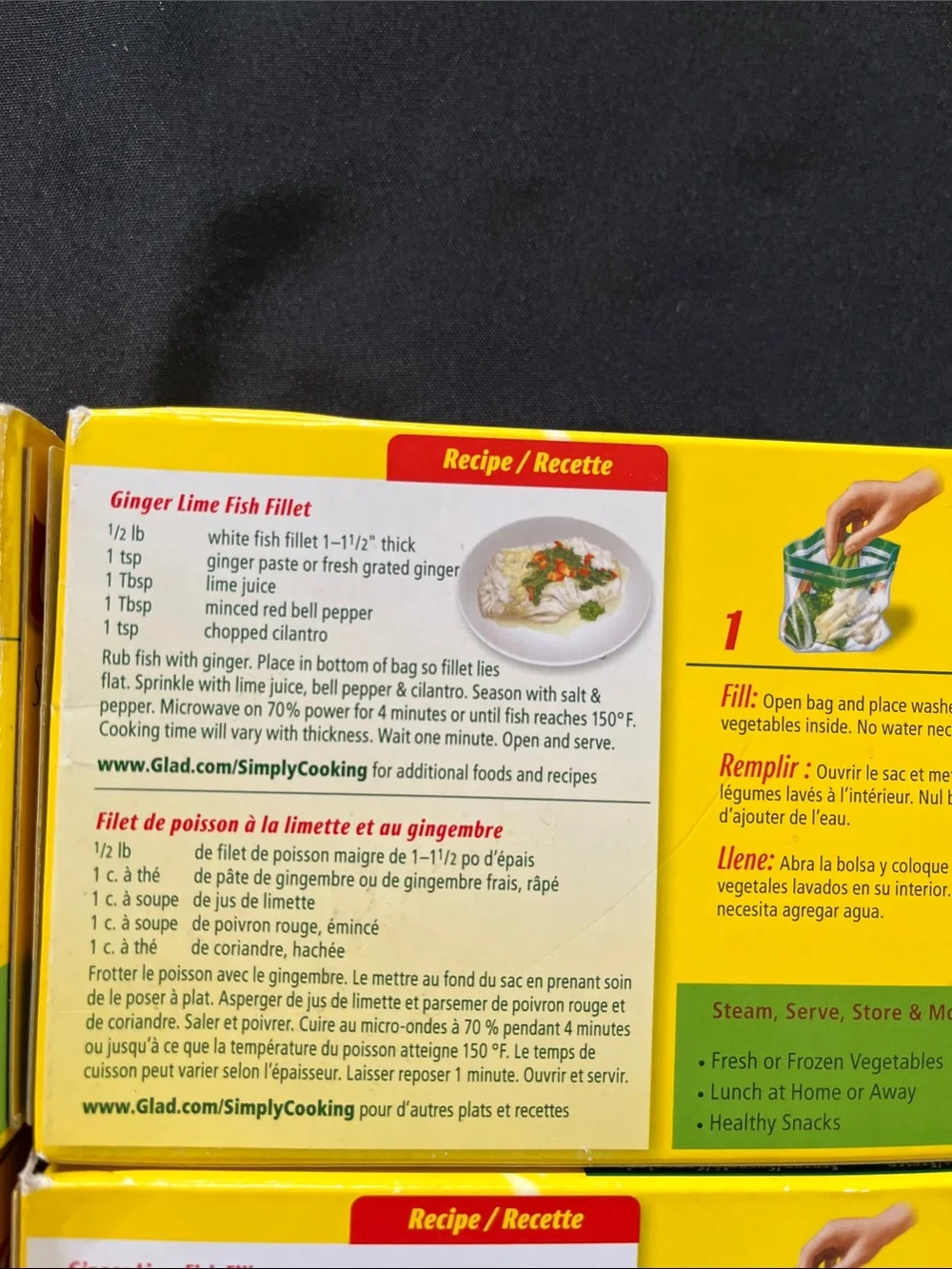5 NEW SEALED DISCONTINUED Glad Simply Cooking Microwave Steaming Bags Zip 50ct